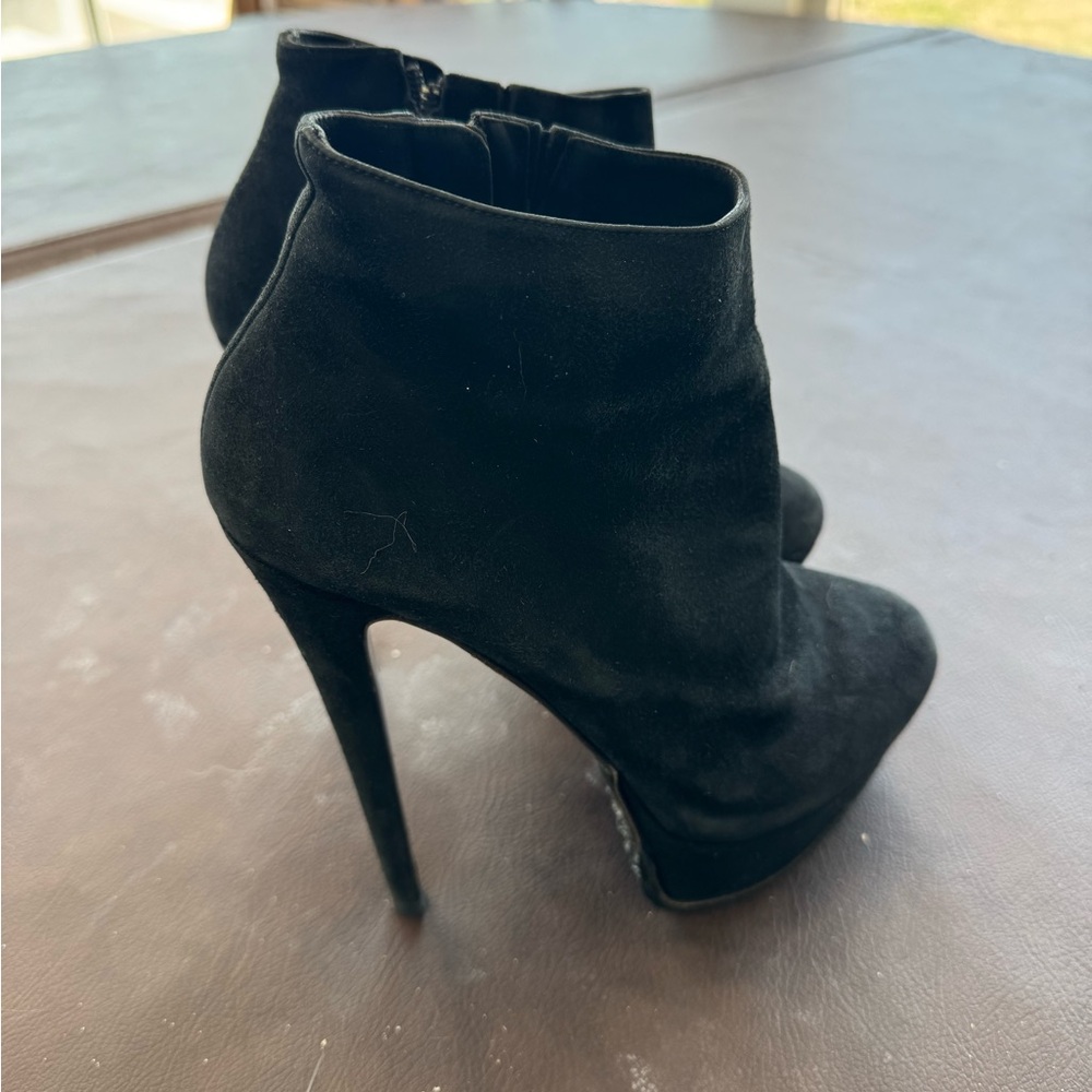 Nando Muzi black suede 14,5cm heel booties
